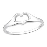 Hopeasormus Hand Heart Silver.