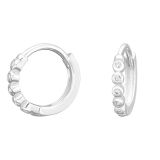 Korvarenkaat Hopea Silver Huggie Hoops with CZ.