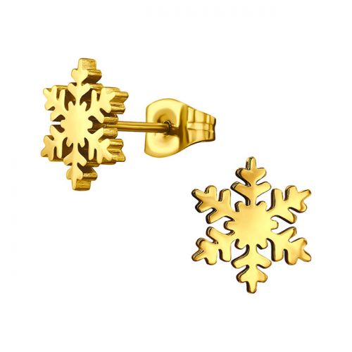 Lumihiutale Korvakorut Gold Ear Studs.