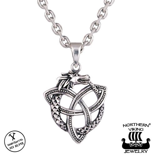 Northern Viking Jewelry® Kaulakoru Hopea Dragon Triquetra.