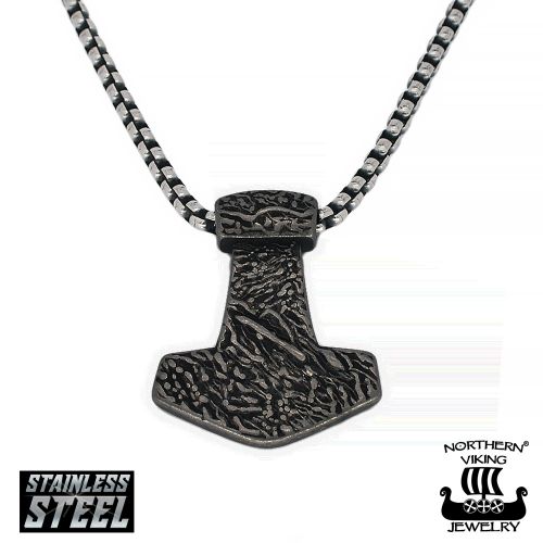 Thorin Vasara Kaulakoru Northern Viking Jewelry Iron Thor's Hammer.