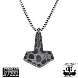 Thorin Vasara Kaulakoru Northern Viking Jewelry Black Iron Thor's Hammer.