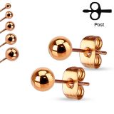 Pienet Korvakorut 3 mm ja 4 mm Rosegold.