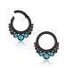 Septum Rengas Saranalla Black Turquoise1,2 mm.